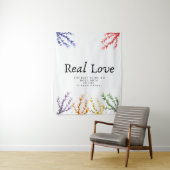 Tenture texte d'amour véritable et œuvre d'art murale de c (En situation)