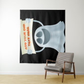 Tenture Texte d'attente du fantôme (En situation)