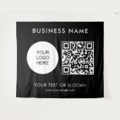 Tenture Texte de logo de code QR Séminaire d'affaires Part (Devant (Horizontal))