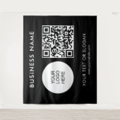 Tenture Texte de logo de code QR Séminaire d'affaires Part (Devant)