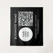 Tenture Texte de logo de code QR Séminaire Fête Événement (Devant)