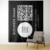 Tenture Texte de logo de code QR Séminaire Fête Evénement  (En situation)