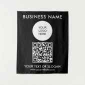 Tenture Texte du logo Code QR Contexte pour le séminaire d (Devant)