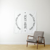 Tenture Texte éditable simple moderne | Blanc & Noir (En situation (horizontale))
