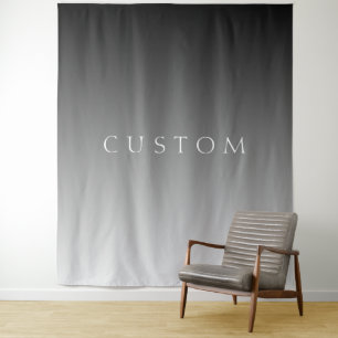 Tenture Texte élégant sur un dégradé ombré gris moderne si