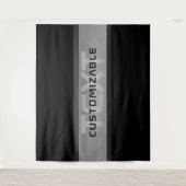 Tenture Texte en calques personnalisable moderne | Noir et (Devant)