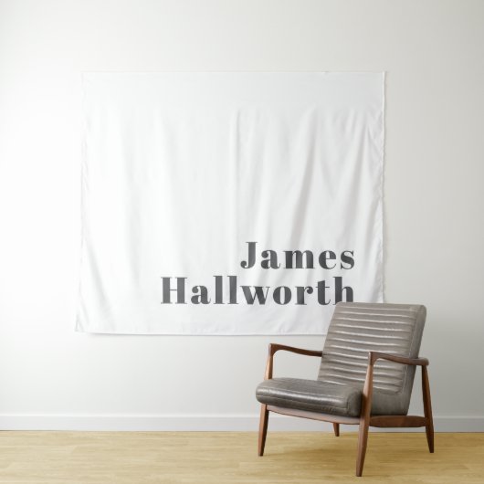 Tenture Texte moderne élégant et rétro | Gris (En situation (horizontale))