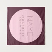 Tenture Texte moderne personnalisable avec bordure (Devant (Horizontal))