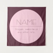 Tenture Texte moderne personnalisable avec bordure (Devant)