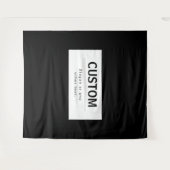 Tenture Texte modifiable moderne en gras | Noir & Blanc (Devant (Horizontal))