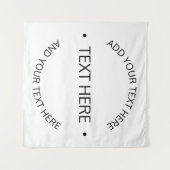 Tenture Texte modifiable simple et moderne | Blanc et noir (Devant (Horizontal))