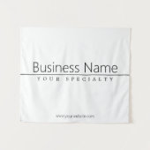 Tenture Texte noir classique simple sur blanc (Devant (Horizontal))