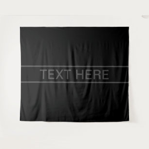 Tenture Texte personnalisable Gras moderne noir et gris