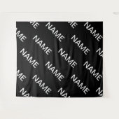 Tenture Texte personnalisable | Moderne gras Noir & Blanc (Devant (Horizontal))