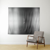 Tenture Texte personnalisé et image simple mariage gris ar (En situation (horizontale))