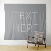 Tenture Texte simple à 3 dimensions | Gray (En situation (horizontale))