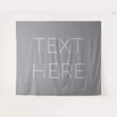 Tenture Texte simple à 3 dimensions | Gray (Devant (Horizontal))