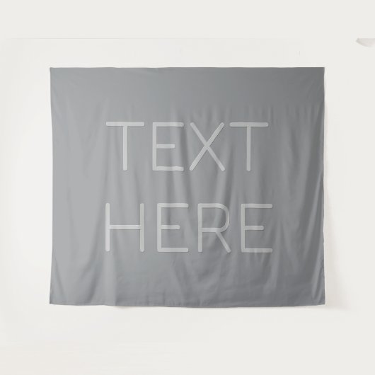 Tenture Texte simple à 3 dimensions | Gray (Devant (Horizontal))