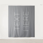Tenture Texte simple à 3 dimensions | Gray (Devant)