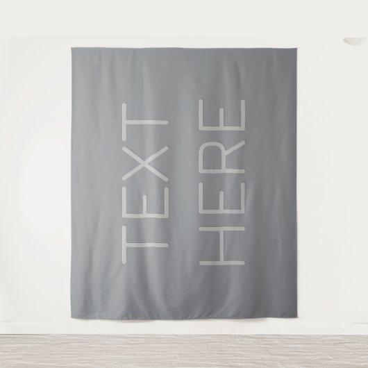 Tenture Texte simple à 3 dimensions | Gray (Devant)