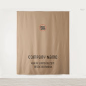 Tenture Texte simple et élégant du nom de société (Devant)