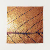 Tenture textile à feuille Brown et blanche (Devant (Horizontal))