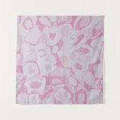 Tenture textile floral rose et blanc (Devant (Horizontal))