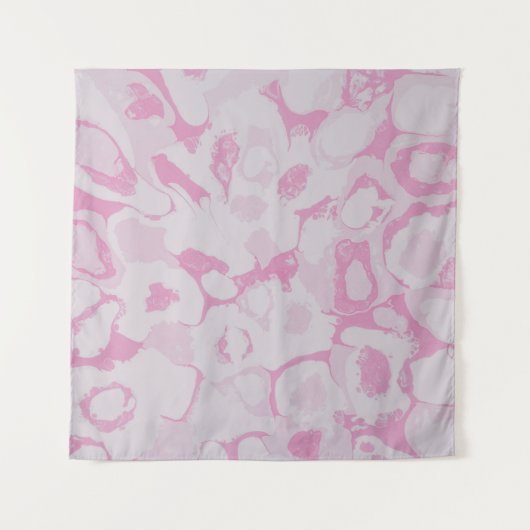 Tenture textile floral rose et blanc (Devant)