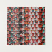 TENTURE TEXTILE VERT ROUGE ET BLEU (Devant (Horizontal))