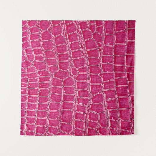 Tenture Texture à motif d'alligator rose (Devant)