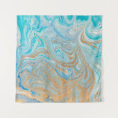 Tenture texture Abstraite en marbre bleu (Devant (Horizontal))
