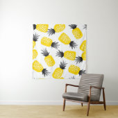 Tenture Texture ananas, Motif d'été Vintage. (En situation (horizontale))