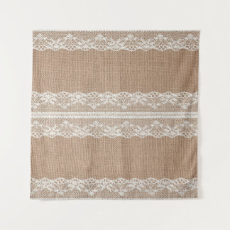 Tenture Texture de dentelle blanche Brown