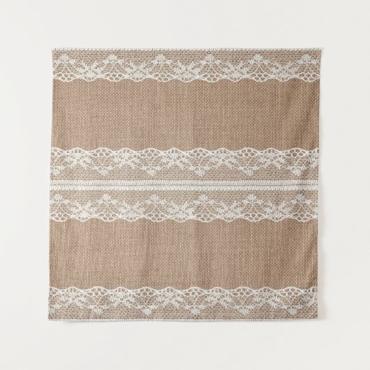 Tenture Texture de dentelle blanche Brown (Devant)