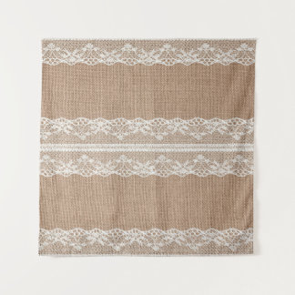 Tenture Texture de dentelle blanche Brown