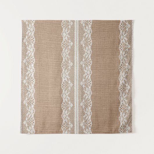 Tenture Texture de dentelle blanche Brown (Devant (Horizontal))