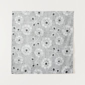 Tenture Texture de dentelle fine en tissu blanc avec coutu (Devant (Horizontal))