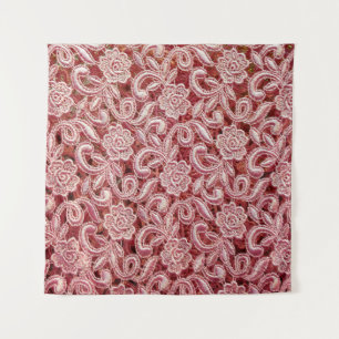 Tenture Texture de dentelle fine rose avec vin magnifique