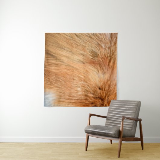 Tenture Texture de fourrure de renard rouge (En situation (horizontale))