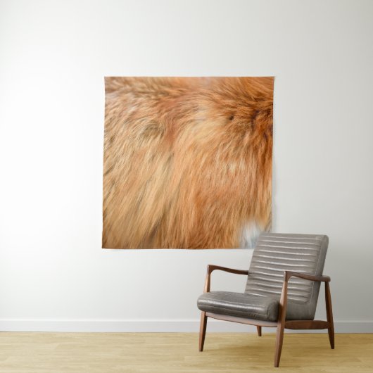 Tenture Texture de fourrure de renard rouge (En situation)