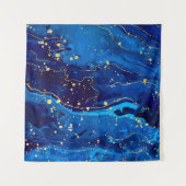 Tenture Texture de marbre bleu or luxueux (Devant (Horizontal))