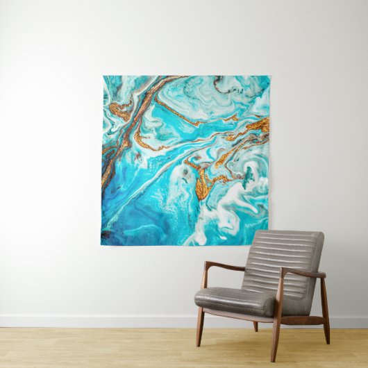 Tenture Texture de marbre. Technique orientale. ar contemp (En situation)