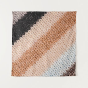 Tenture Texture de tissu en laine rayée multicolore de prè