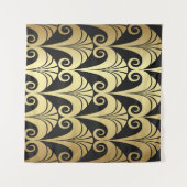 Tenture Texture dorée et brillante. Géomet d'art déco vint (Devant (Horizontal))