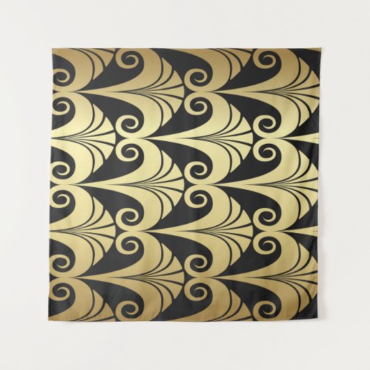 Tenture Texture dorée et brillante. Géomet d'art déco vint (Devant (Horizontal))