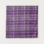 Tenture Texture du tissu de tartan violet utile comme supp (Devant (Horizontal))