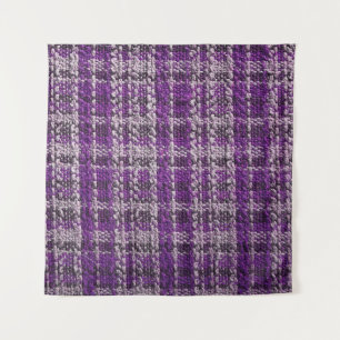 Tenture Texture du tissu de tartan violet utile comme supp