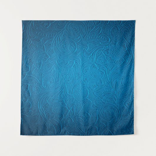 Tenture Texture en cuir bleu (Devant)