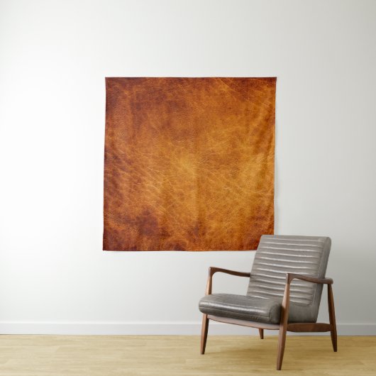 Tenture texture en cuir Brown (En situation (horizontale))