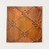 Tenture Texture en cuir, détails de selvage naturel. (Devant (Horizontal))